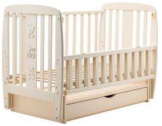 Ліжко Babyroom Друзі DDMYO-3 маятник, ящик, відкидний бік слонова кістка
